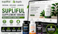 design supliful supplement labels, upload products, and build a shopify store