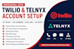 setup twilio telynx account sip trunk did number 3cx inbound outbound