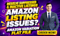 fix any amazon listing errors and amazon variation issue
