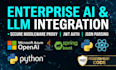 integrate custom llm and azure openai apis into your web backend
