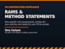write a professional rams and method statement for your UK construction site