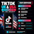 create and set up a tiktok UK account