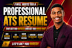 rewrite revamp perfect ats resume cover letter cv linkedin profile optimization
