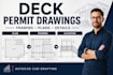 create deck permit drawings, framing plans and construction details