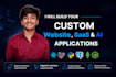 develop custom websites, or saas applications with python react and ai