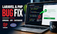 fix laravel PHP bugs and errors in your web application