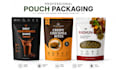 create premium stand up pouch packaging design and 3d mockup