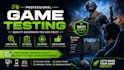 do professional game testing, QA testing, bug report and positive game review