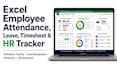 create excel employee attendance, leave, timesheet and HR management tracker