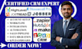 jobber gohighlevel hubspot workflow zoho crm pipedrive roofr zapier integration