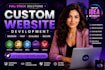 do custom website development as full stack developer and front end developer