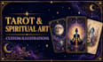 create custom tarot cards and spiritual illustrations