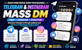 do mass dm, telegram mass dm, instagram mass dm