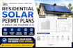 design residential solar permit plans and single line diagram sld