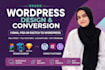 convert figma, psd or sketch to divi and elementor pro wordpress website