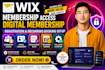do wix membership access digital membership registration recurring booking setup