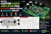 design custom audio amplifier pcb, fritzing audio circuit and analog circuit