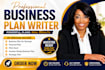 write business plan, business plan writer, financial plan and projections
