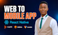 convert your lovable base44 replit web app to flutter mobile app react native
