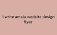 desigh amala ponmon design flyer website