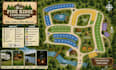 design campground map, rv park map, resort map, tourist map, vector map, visitor