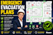 design custom fire escape plans and emergency evacuation maps