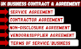 draft a professional UK business contract or agreement