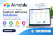 design airtable databases, interfaces, and setup airtable automations