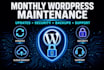 do provide safeguard your wordpress website monthly maintenance and support