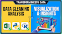 clean, analyze, and visualize your data using excel, python, r