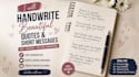 handwrite beautiful quotes, captions and short messages