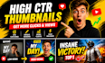 design high CTR professional youtube thumbnails that get clicks