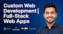 build a custom full stack react and node web application