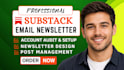 setup substack newsletter, substack paid subscription substack post management
