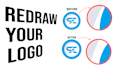 manually redraw and vectorize your logo