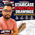 design staircase structural drawings, stringer details and framing layouts