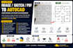 convert image sketch PDF to autocad floor plan dwg