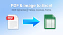 extract data from PDF or images to excel