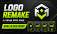 redraw and vectorize your existing logo