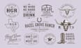 design western cattle brand design and ranch logo