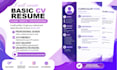 create a modern professional resume and CV design