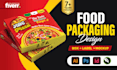 design professional food packaging, boxes and labels
