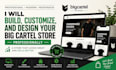 build, customize, and design your big cartel store professionally