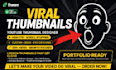 design viral eye catching clickable youtube thumbnail mrbeast style