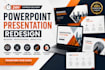 do any presentation redesign project in powerpoint in 24h