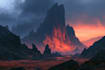 illustrate beautiful flat landscape illustration art