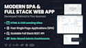 build a HTML CSS site, custom spa web app, saas dashboard, or full stack website