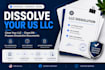 dissolve your US llc, close ein and prepare dissolution documents