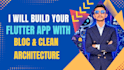 build a flutter android and ios app with bloc and firebase