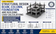 provide structural design beam column foundation and building load calculations